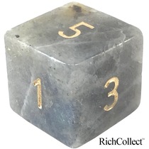 D6 natural lagstone 6-sided right-angle cube Crystal digital dice color to enhance vitality endurance