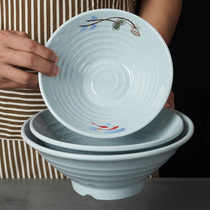 Top Lattice Thickened Imitation Porcelain Cutlery Cutlery Bowl soup bowl Commercial plastic Spicy Hot Bowl Dense Amine Resin Noodle Bowl 10