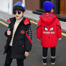 Boy cotton clothes winter clothing 2022 new CUHK Tong Autman clothes children Spider-Man jacket down cotton clots