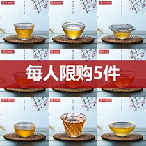 Japanese-style tea cup clear glass white wine glass hammer wine cup home teacup Master Cup Individual Single Cup