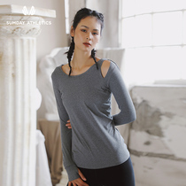 Sumday sports coat womens cashmere comfortable fitness running sweatshirt quick-drying yoga suit slim long sleeve T-shirt