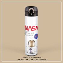 NASA astronaut original stainless steel insulation cup portable white simple large-capacity tea cup pot male and female students