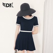 DK2022 new swimwear womens small breasts sexy together with conservative Belly Button Slim Triangle One-piece Dress Spa Dress
