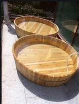 Wooden barrel bathtub turtle basin wooden sea goldfish basin adult bath bucket baby bath tub old man bath round bath bucket