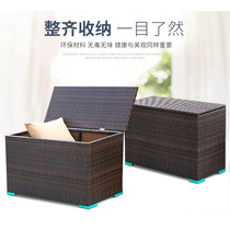 Outdoor rattan lockers large storage box hotel towels clothes sundries rattan imitation rattan furniture shoe stool