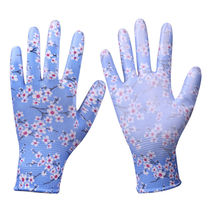 (12 pairs) womens gloves labor insurance PU painting Palm nylon work wear-resistant non-slip labor work thin