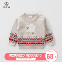 Circle sugar Childrens clothing Girls  sweaters Childrens tops Spring and Autumn childrens pullover knitwear Baby baby base shirt