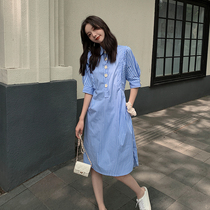 Main tweet 2020 Summer striped shirt with dress 322-D