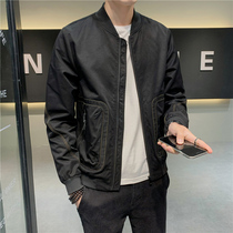 Spring Fall Leisure jacket Mens Korean version Trend Fashion Collar overalls Tide Cards Outfits Outfits Autumn Dress Baseball Collar Coats