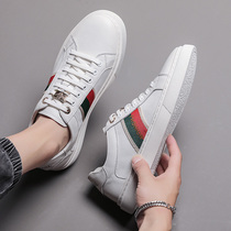 Mens shoes summer breathable 2021 new shoes casual shoes board shoes thin hollow fashion leather mens small white shoes