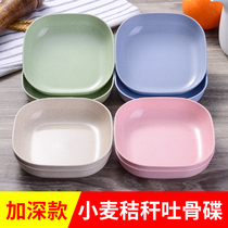 Nordic home spit bone plate European plastic bone plate anti-fall Japanese table garbage plate storage small plate slag plate