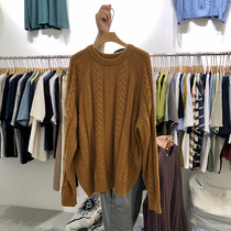 Sweater Mens Han edition Autumn Winter Trend ANAN Korea East Grand Gate Hemp Flower Style Individuality Loose Sleeve Hooded Cardigans