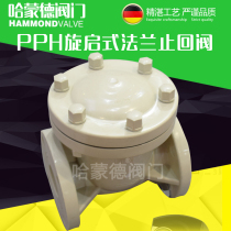 PPH swing replica horizontal flange check valve check valve chemical grade acid and alkali resistance