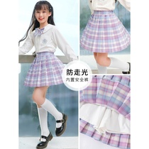  Belan Senma girls jk uniform 10 years old 11 skirts Childrens pleated skirt skirt Mid-size children autumn and winter Western style spring
