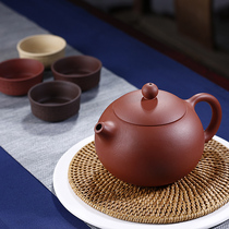 Yixing purple clay pot teapot Xishi pot handmade teapot set household kung fu tea set Large Capacity Annual double 11 section