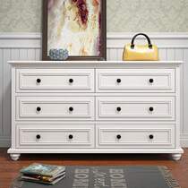 American solid wood cupboard simple bedroom White European style locker storage cabinet six bucket nine bucket cupboard living room can be