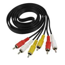 10x Triple 3 Male RCA Composite Audio Video 1 5M Cable for