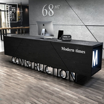Retro industrial style custom bar table clothing store cash register iron light front desk clubhouse water reception desk corner