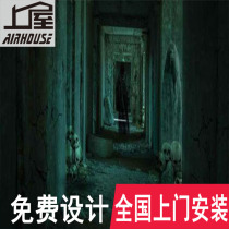 3D three-dimensional horror wallpaper haunted house theme room escape script killing ghosts weird thriller decoration room wallpaper