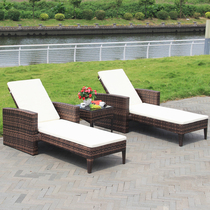 zm-2056 outdoor bed lounge chair outdoor leisure courtyard beach chair rattan swimming pool outdoor indoor wine