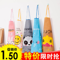 Anti-oil cartoon translucent waterproof apron anti-fouling adults Lady cute cooking Home Kitchen Princess Apron