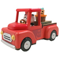 Taiwan jeancard Music box Panda music box Rotating birthday gift little girl boyfriend solid wood