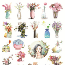 Of course stationery stickers material spring wreath fresh hand account stickers girl salt series Hand account diy paste
