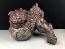 Japans ancient Jiugu burned Red Lion House Ruiguangtang ceramic hydrangea Japanese style and style porcelain popular collection ornaments