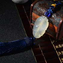 Car hanging jade Jade Jade and jade pendant gold branch jade leaf pendant new car supplies jade ornaments
