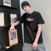 SoulSense infrared print love kiss kiss kiss short sleeve T-shirt national tide summer couple