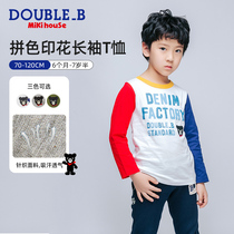 Color printing long sleeve MikihouseDouble_ B Japanese small black bear classic T-shirt collection