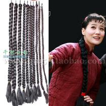 Ancient costume wigs braids Republic of China May 4th Youth pigtails Chinese bride Xiuhe single head and long braids