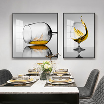 Restaurant Decoration Painting Modern Minimalist Wall Hanging Painting Wine Glass A Sails Smooth Creative Dining Room Nordic Light Luxury Wall Painting