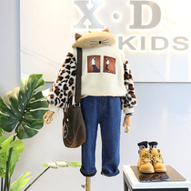 Do not return do not change do not return do not change winter clothes new girls Street Han Faner BAO WEN splicing design lamb velvet wide version