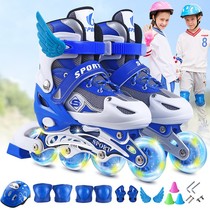 Skates In-line childrens roller skates Beginner speed skates Flash adjustable primary and secondary school roller skates for middle and large children