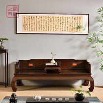 Art League Yum Yum Sheng Zambia small red sandalwood Arbor bed Chinese style blood sandalwood Rohan bed full of gold custom