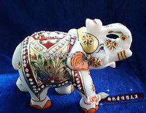 Elephant ornaments handicraft decorations white marble heads decorative paint H4200 statues