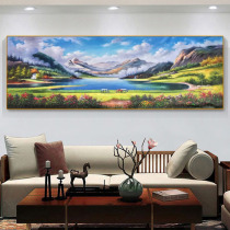  Living room decorative painting means good sofa background wall hanging painting Atmospheric cornucopia landscape wall painting pure hand-painted oil painting