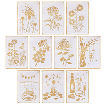 Hand account hand copy newspaper decoration painting template Primary school student tabloid graffiti painting hollow mold album DIY accessories