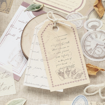 The letter of the lovers hand account material bag Old Dream Retro Girl Art multi-material hand account collage decoration material hand account special paper note paper and paper sticker combination
