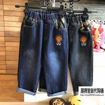 BAPE Tide brand childrens clothing autumn and winter clothing new BAPE men and women jeans trousers baby casual pants