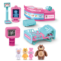 Childrens little doctor toy set girl play house baby simulation injection stethoscope medical box tool boy