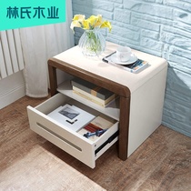 Lins wood industry Nordic modern minimalist bedside table bedroom simple storage cabinet locker BA1B
