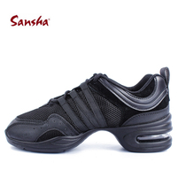 Sansha dance shoes womens new soft bottom mesh modern square dance shoes breathable dance shoes aerobics mens and womens shoes