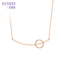 Shipu Lin jewelry small gift series rose 18K gold diamond necklace line geometric set chain KN015032