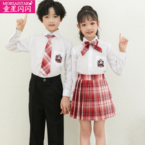 Children jk uniformed dresses Genuine Kindergarten Elementary School Elementary School Elementary School Students Autumn Winter Clothing Men And Women Boy Banfu Suits full set