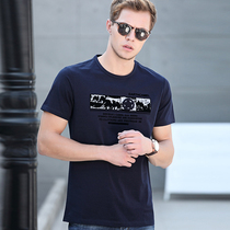 Battlefield Jipu mens short sleeve T-shirt mens 2021 new trend embroidery cotton round neck t-shirt half sleeve mens summer