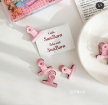 * Moon God Girl * girl pink storage clip 3cm practical clip stationery simple unprinted white clip