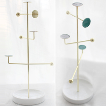 Versatile display shelf Delicately Chasing Star Golden Jewelry Shelf Retro Jewelry Show Rack Earrings Bracelet Ornaments