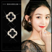 Earrings female sterling silver small simple 2019 popular hypoallergenic net red western style earrings earrings 2021 new trend